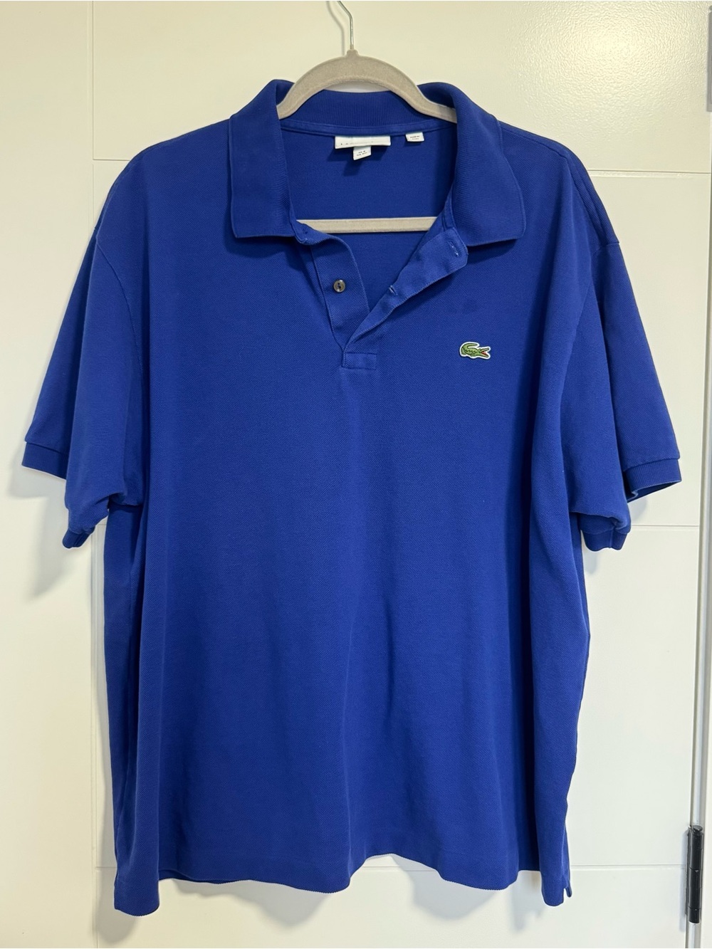 Lacoste Men’s Royal Blue Polo with Green Crocodile